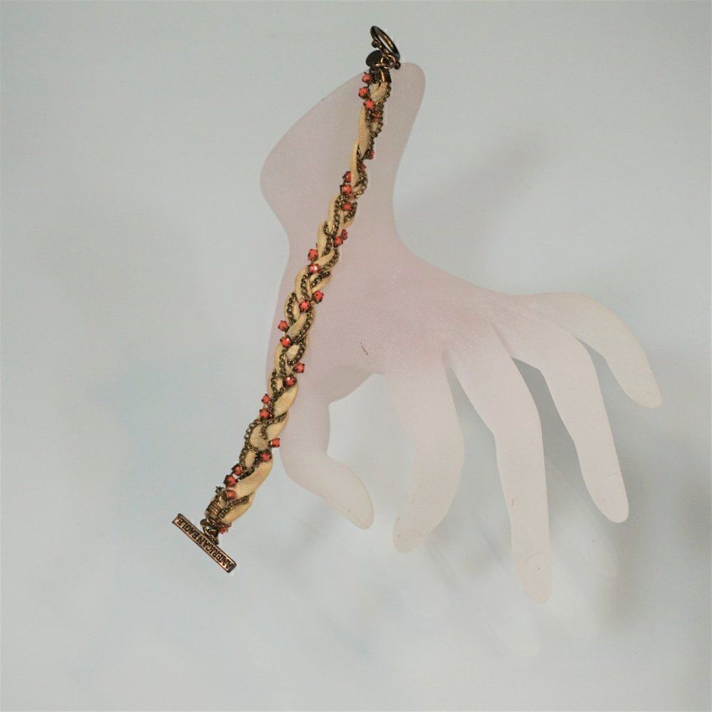 American Eagle Outfitters Live Your Life Braided Leather Friendship Bracelet